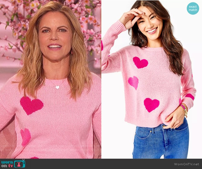 Lilly Pulitzer Venla Sweater worn by Natalie Morales on The Talk
