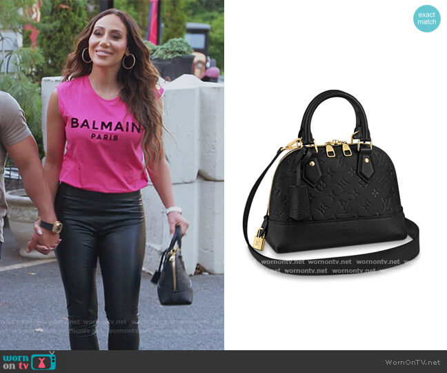 Louis Vuitton Neo Alma BB Monogram Bag worn by Melissa Gorga on The Real Housewives of New Jersey