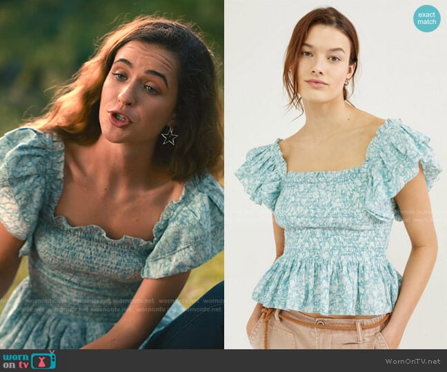 Love The Label Smocked Peplum Blouse