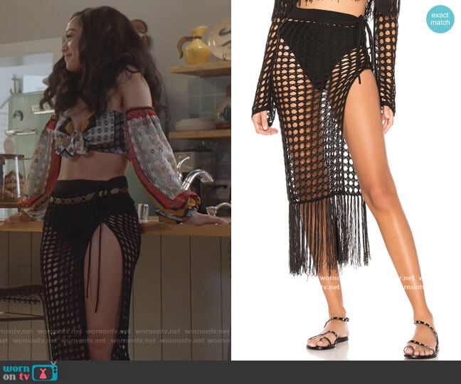 Lovers and Friends Stellar Skirt worn by Olivia Baker (Samantha Logan) on All American