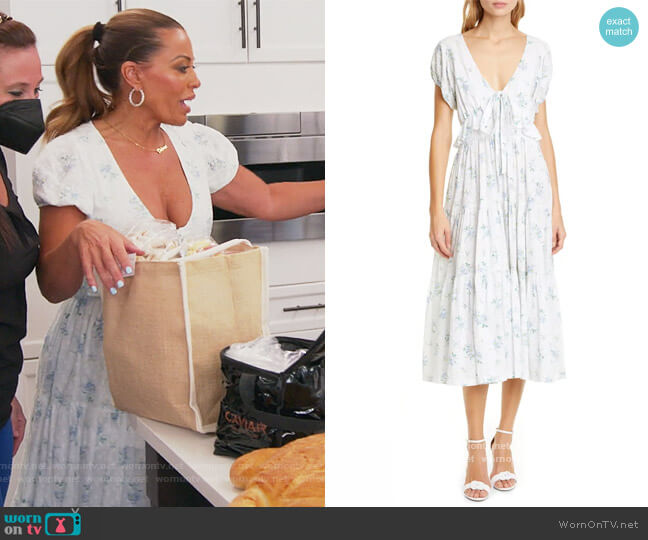 Loveshackfancy Carlton Floral Ruffle Cotton Dress worn by Dolores Catania on The Real Housewives of New Jersey