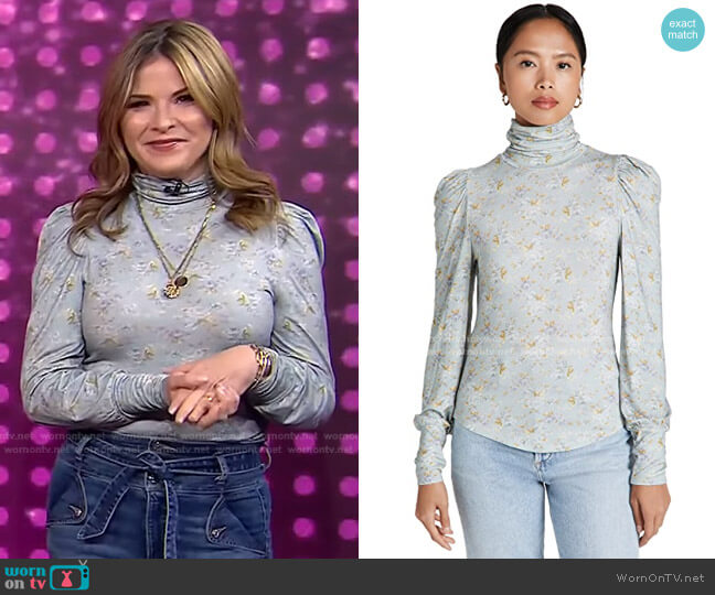 LoveShackFancy Vienna Turtleneck Top worn by Jenna Bush Hager on Today