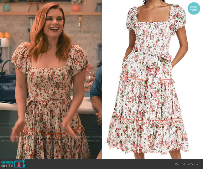 Love Shack Fancy Masie Dress worn by Maddie Townsend (JoAnna Garcia Swisher) on Sweet Magnolias