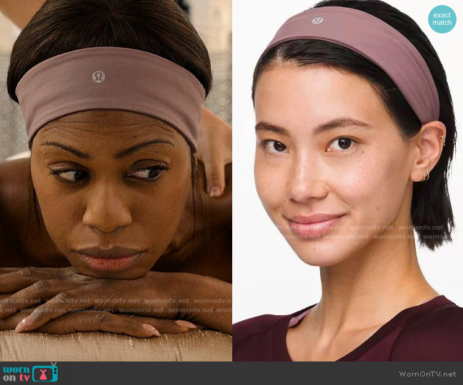 Lululemon Fly Away Tamer Headband worn by Kacy Duke (Laverne Cox) on Inventing Anna