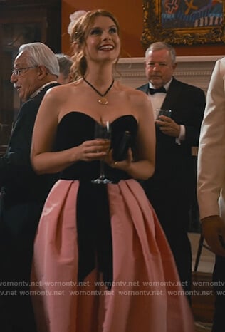 Maddie’s colorblock gown on Sweet Magnolias