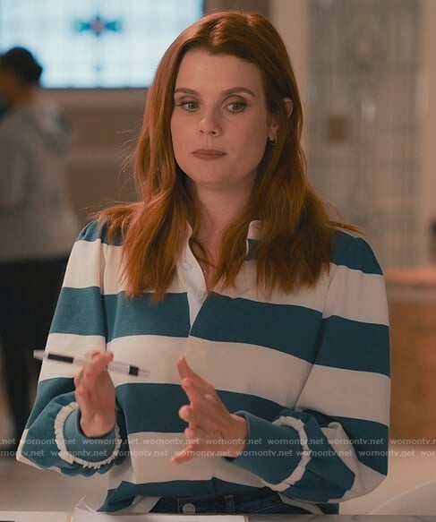 Maddie’s stripe rugby top on Sweet Magnolias