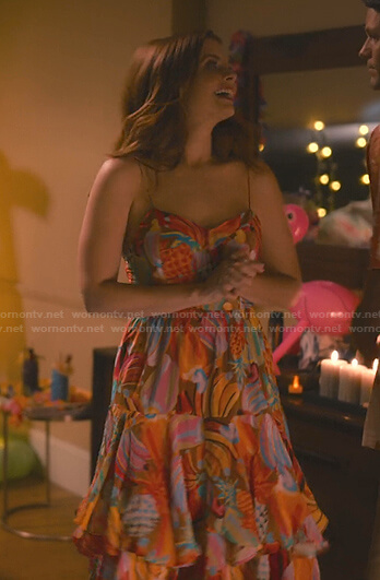 Maddie’s fruit print tiered dress on Sweet Magnolias