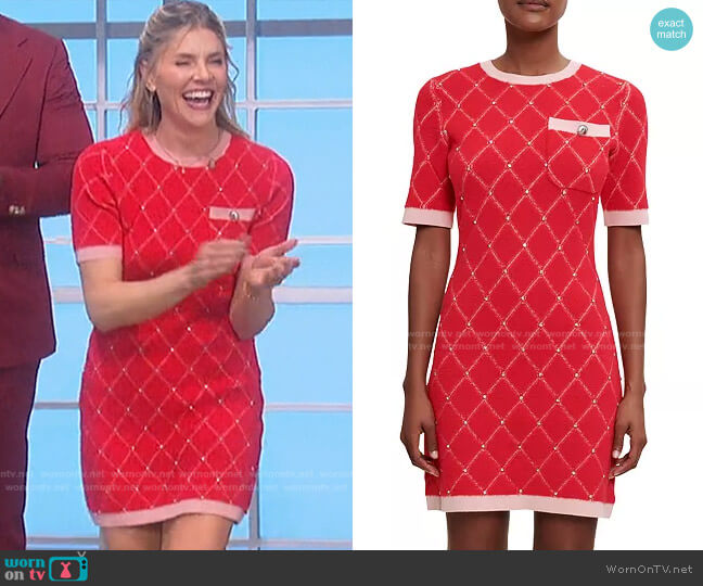 Maje Road Sweater Dress worn by Amanda Kloots on The Talk