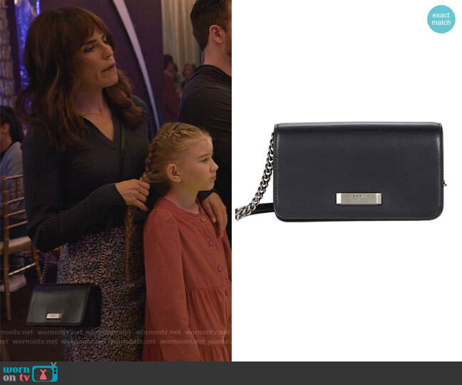 DKNY Flap Crossbody Bag worn by Marina (Karla Souza) on Home Economics