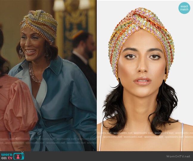 Maryjane Claverol Malibu Turban worn by Lisa Todd Wexley (Nicole Ari Parker) on And Just Like That