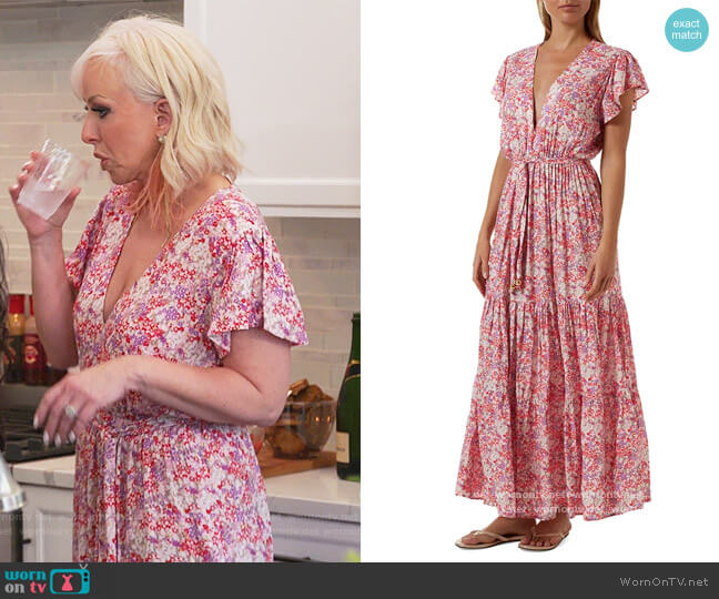 Melissa Odabash Sammy Floral Maxi Dress worn by Margaret Josephs on The Real Housewives of New Jersey