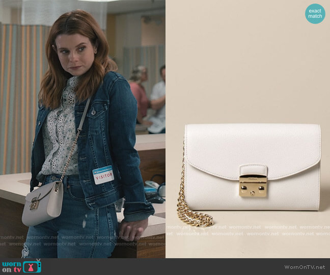 Furla Metropolis Bag in Grained Leather worn by Maddie Townsend (JoAnna Garcia Swisher) on Sweet Magnolias
