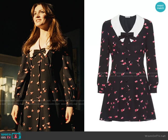 Miu Miu Heart-Print Dress worn by Lexi Howard (Maude Apatow) on Euphoria