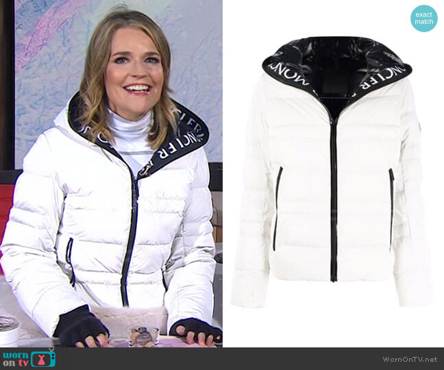Moncler Tharon Hooded Puffer Jacket worn by Savannah Guthrie on Today