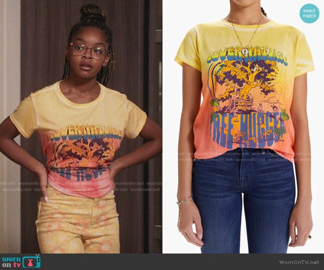 Mother Boxy Goodie Goodie Tee worn by Diane Johnson (Marsai Martin) on Black-ish