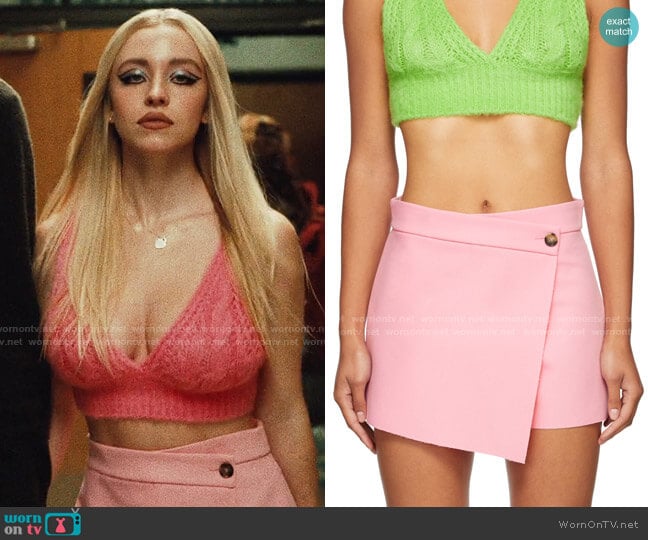 MSGM Mini Wrap Skirt worn by Cassie Howard (Sydney Sweeney) on Euphoria