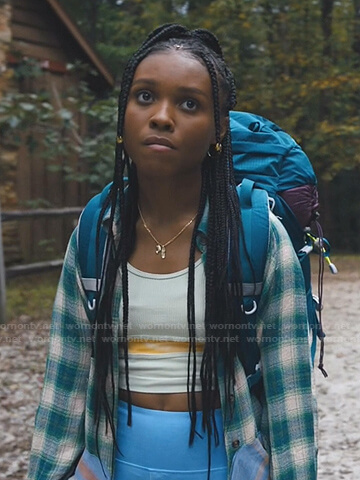 Naomi’s green plaid shirt on Naomi