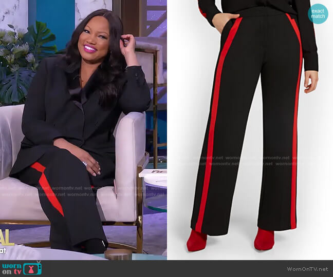 New York & Company Side-Stripe Wide-Leg Pant worn by Garcelle Beauvais on The Real