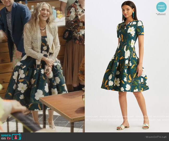 Oscar de la Renta Custom Magnolia Dress worn by Carrie Bradshaw (Sarah Jessica Parker) on And Just Like That