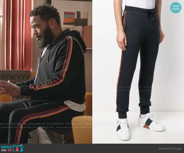 Paul Smith Side-Stripe Track Pants worn by Andre Johnson (Anthony Anderson) on Black-ish