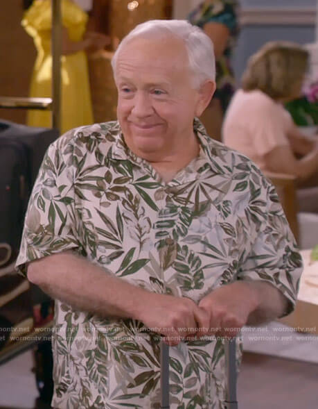 Phil’s leaves print shirt on Call Me Kat