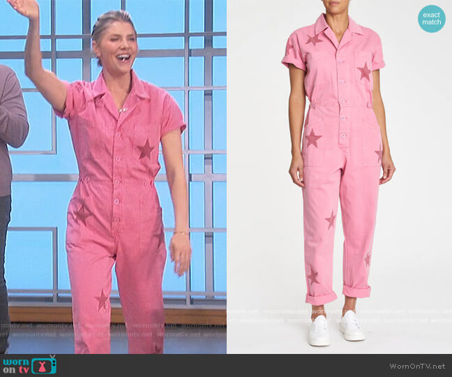 WornOnTV: Amanda's pink star print jumpsuit on The Talk | Amanda