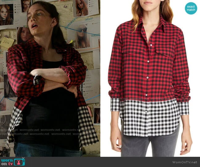 Rag & Bone Birdie Buffalo Check Print Shirt worn by Vivian Kent (Anna Chlumsky) on Inventing Anna