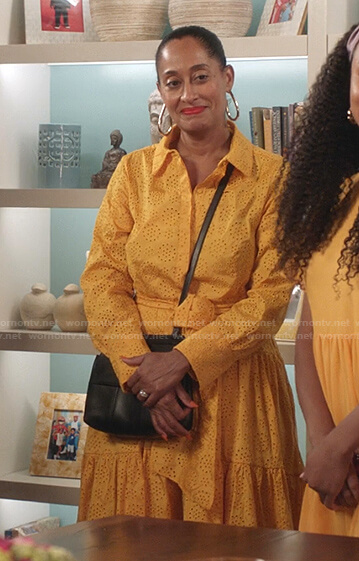 Rainbow’s yellow eyelet shirtdress on Black-ish