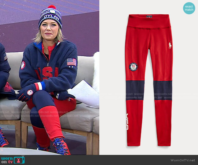 Ralph Lauren Team USA Opening Ceremony Leggings worn by Dylan Dreyer on Today
