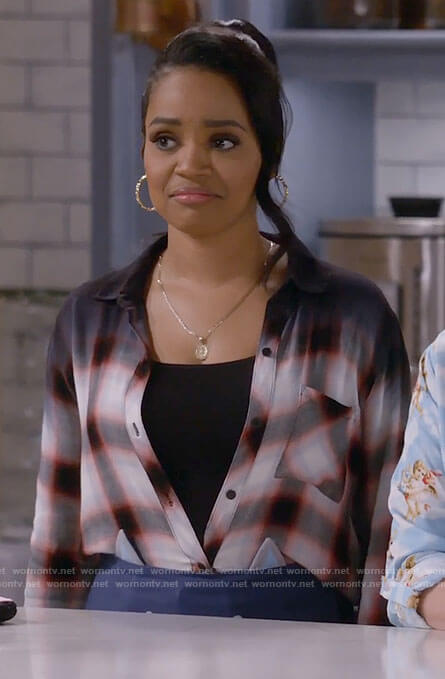 Randi’s ombre plaid shirt on Call Me Kat