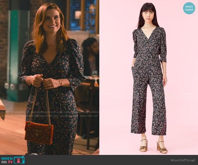 Rebecca Taylor Lia Floral Jumpsuit worn by Maddie Townsend (JoAnna Garcia Swisher) on Sweet Magnolias