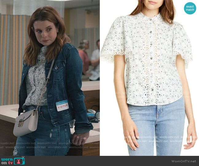 Rebecca Taylor Poppy Fields Blouse worn by Maddie Townsend (JoAnna Garcia Swisher) on Sweet Magnolias