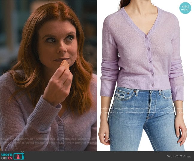 Re/done 60s Slim Cardigan worn by Maddie Townsend (JoAnna Garcia Swisher) on Sweet Magnolias