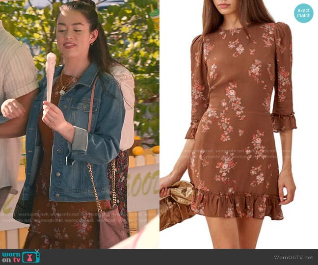 Reformation Doutzen Minidress worn by Annie Sullivan (Anneliese Judge) on Sweet Magnolias