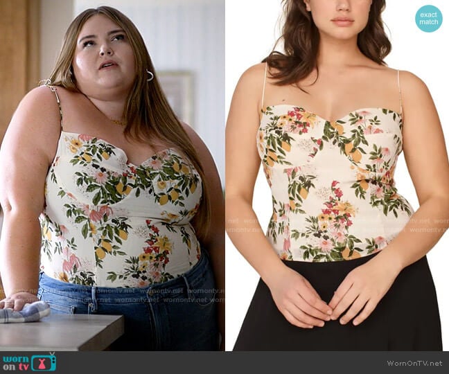 Reformation Liza Tie Strap Tank worn by Felicia O'Brien (Lily Mae Harrington) on Single Drunk Female