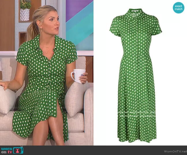 Reformation Wilma floral-print midi dress worn by Amanda Kloots on The Talk