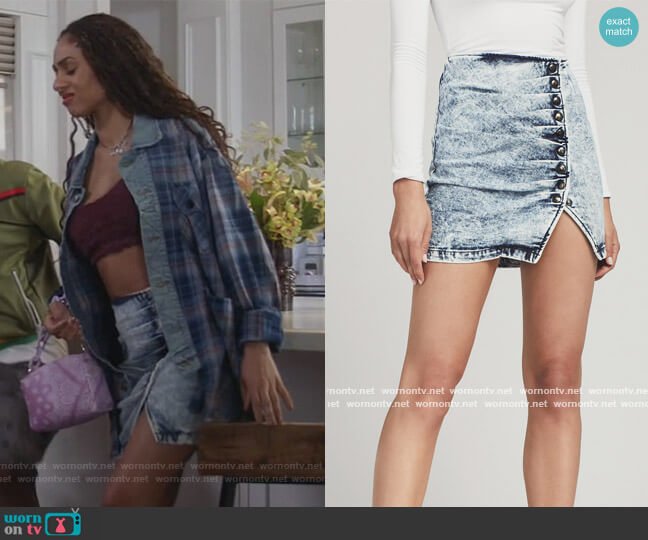 Retrofete Willa Skirt worn by Patience (Chelsea Tavares) on All American