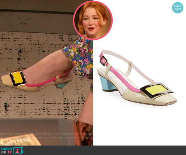 Roger Vivier Belle Colorblock Slingback Pumps