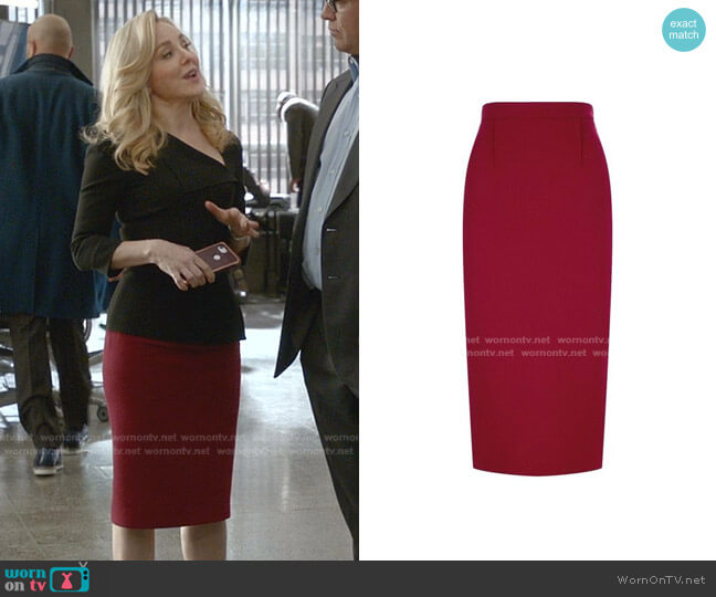 Roland Mouret Arreton Pencil Skirt worn by Marissa Morgan (Geneva Carr) on Bull