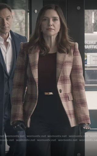 Sam’s plaid blazer on Good Sam