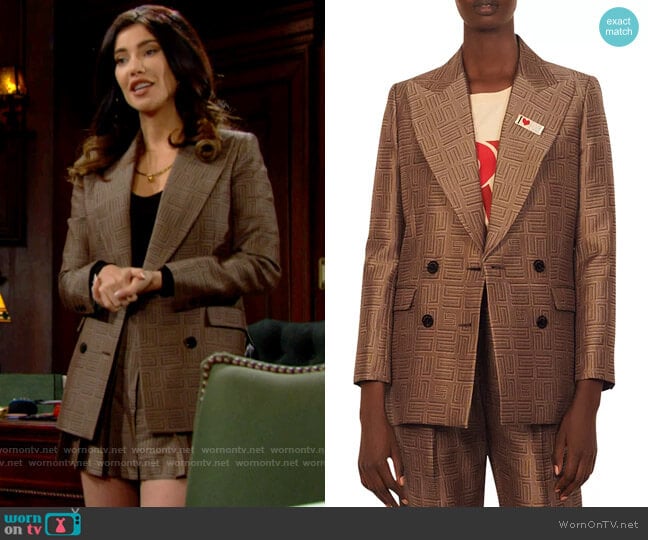 Sandro Floyd Jacket worn by Steffy Forrester (Jacqueline MacInnes Wood) on The Bold and the Beautiful