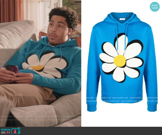 Sandro Graphic Print Drawstring Hoodie worn by Andre Johnson (Anthony Anderson) on Black-ish