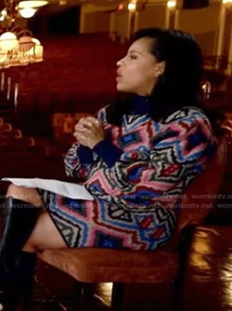 Sheinelle’s print sweater dress on Today