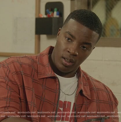 Spencer’s red check jacket on All American
