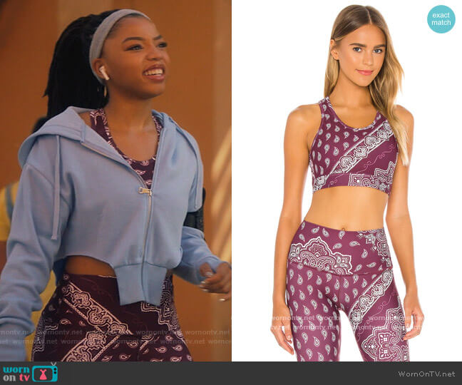 Splits59 Geri Techflex Bra worn by Jazlyn Forster (Chloe Bailey) on Grown-ish