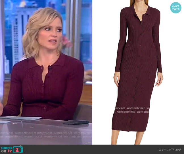 Staud Napa polo dress worn by Sara Haines on The View