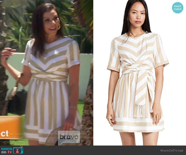 Staud York Dress worn by Heather Dubrow on The Real Housewives of Orange County