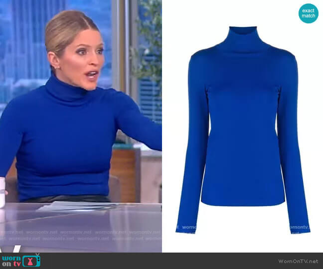 Stella McCartney Funnel Neck Long Sleeve Top worn by Sara Haines on The View