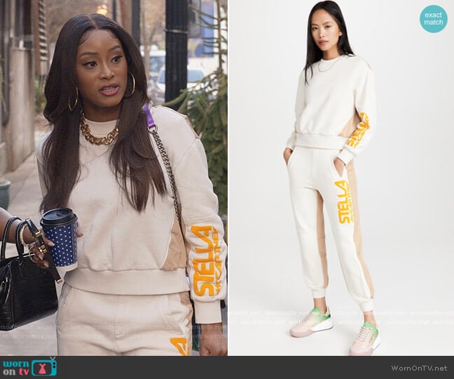 Stella McCartney Mx Tracksuit Sweatshirt worn by Lauren Rice (Pepi Sonuga) on Queens