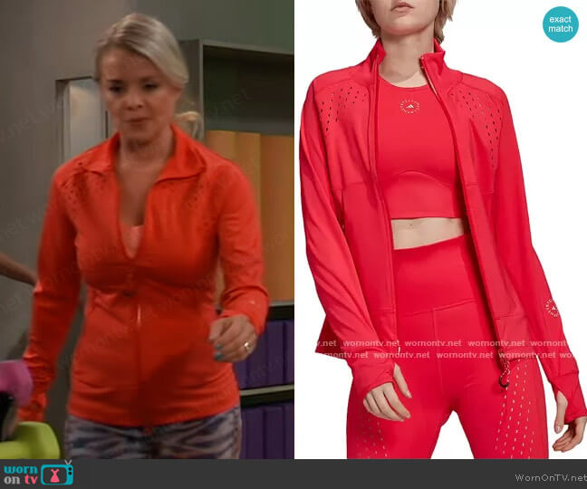 Adidas by Stella McCartney TruePurpose Stretch Jersey Midlayer Jacket worn by Felicia Scorpio (Kristina Wagner) on General Hospital